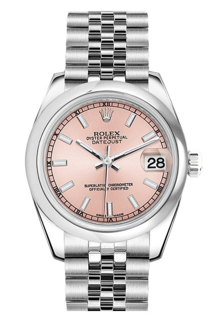 ROLEX 178240 Datejust 31 Pink Dial Jubilee Ladies Watch WatchGuyNYC