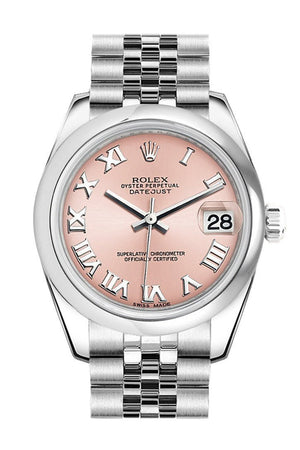 Rolex Datejust 31 Pink Roman Dial Stainless Steel Jubilee Ladies Watch 178240 / None