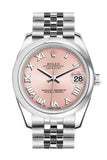Rolex Datejust 31 Pink Roman Roman Dial Stainless Steel Jubilee Ladies Watch 178240
