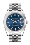 Rolex Datejust 31 Blue Dial Stainless Steel Jubilee Ladies Watch 178240 / None