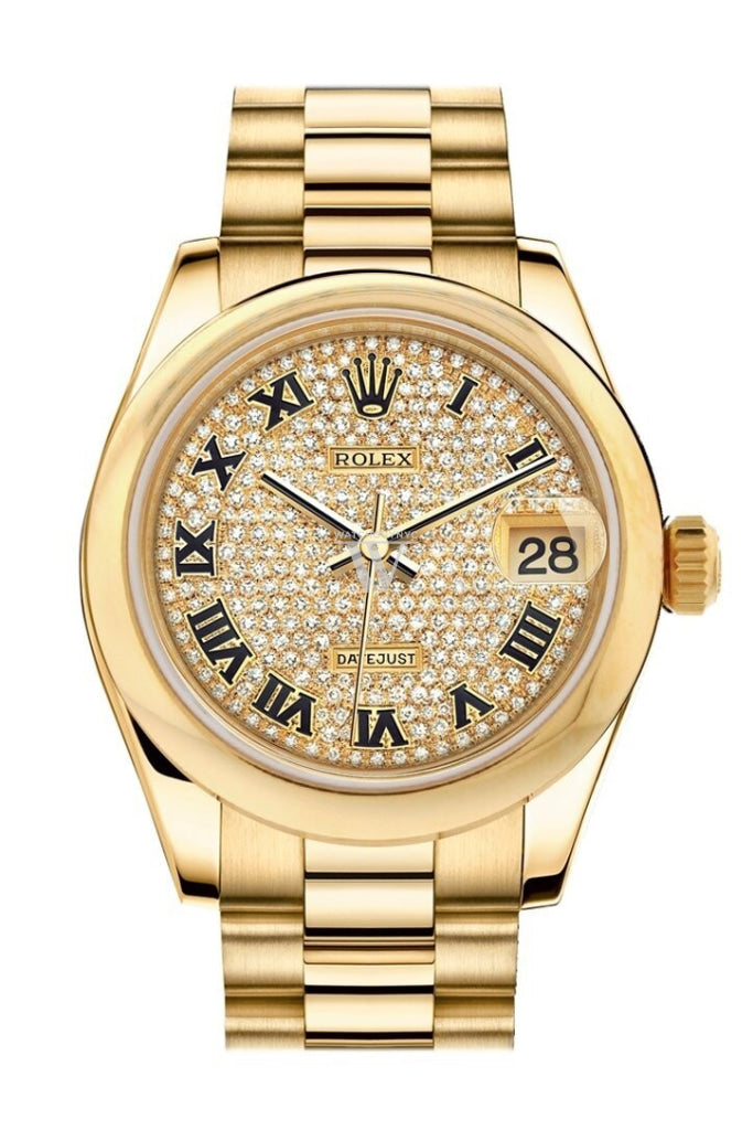 Rolex president 18k best sale gold diamond watch