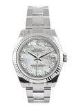 Rolex Datejust 31 White Mother Of Pearl Roman Dial Gold Fluted Bezel Ladies Watch 178274