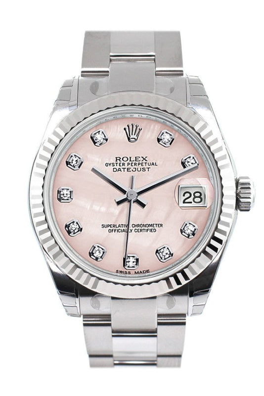 Rolex pink mother of pearl dial hot sale