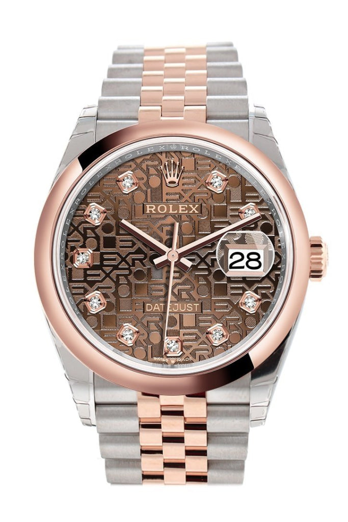 Rolex Datejust 36 Chocolate Jubilee design set with diamonds Dial