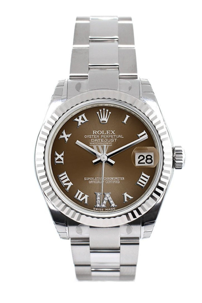 ROLEX 178274 Datejust 31 Bronze Roman Large VI set with Diamonds