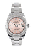 Rolex Datejust 31 Pink Dial Dome Set With Diamonds Bezel Ladies Watch 178344