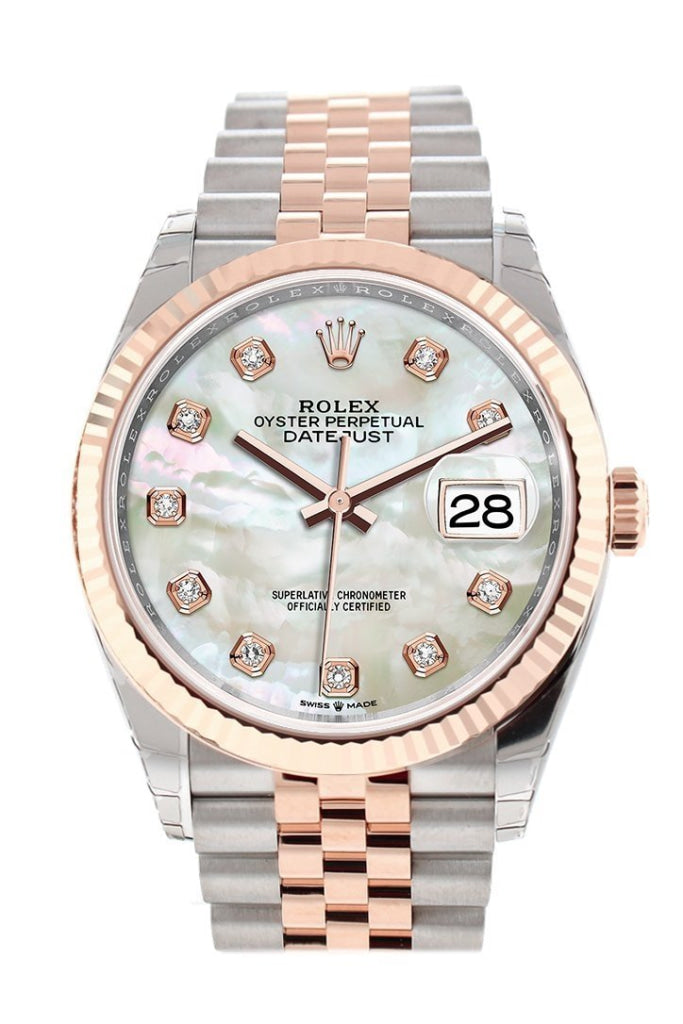 Rolex Datejust 36 White Mother of Pearl Watch 126231 WatchGuyNYC