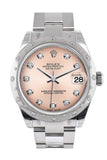 Rolex Datejust 31 Pink Diamond Dial Dome set with Diamonds Bezel Ladies Watch 178344