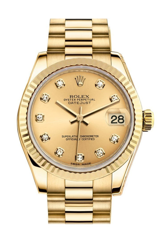 Womens gold sales rolex datejust