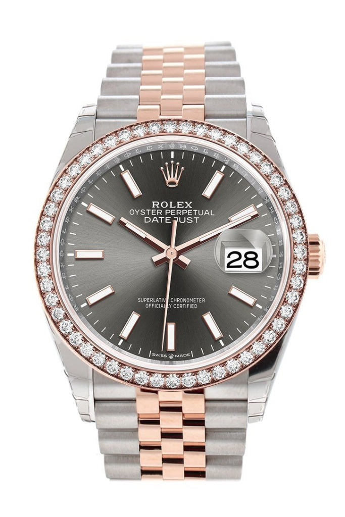 Rolex Datejust 36 Dark Rhodium Dial Watch 126281RBR WatchGuyNYC