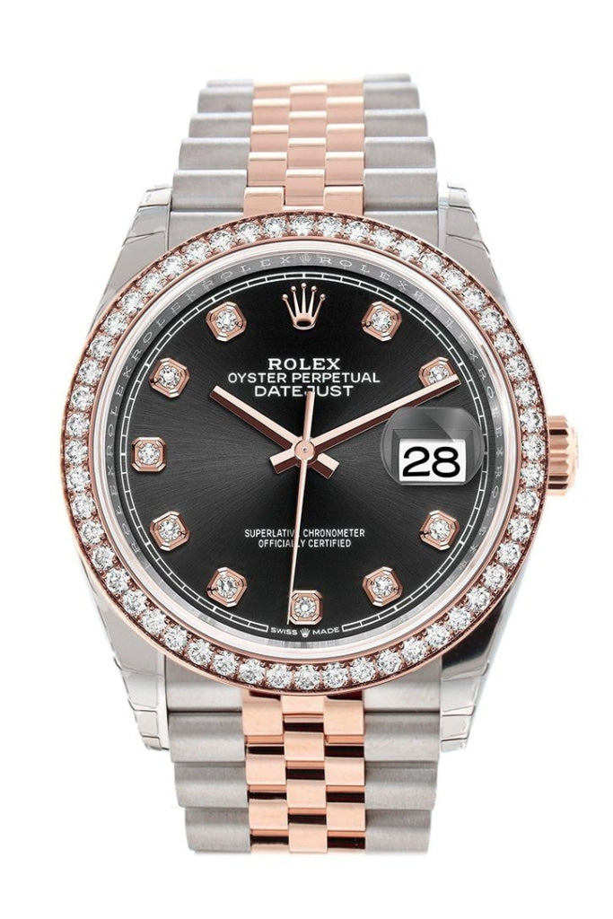 Rolex datejust rose gold two best sale tone