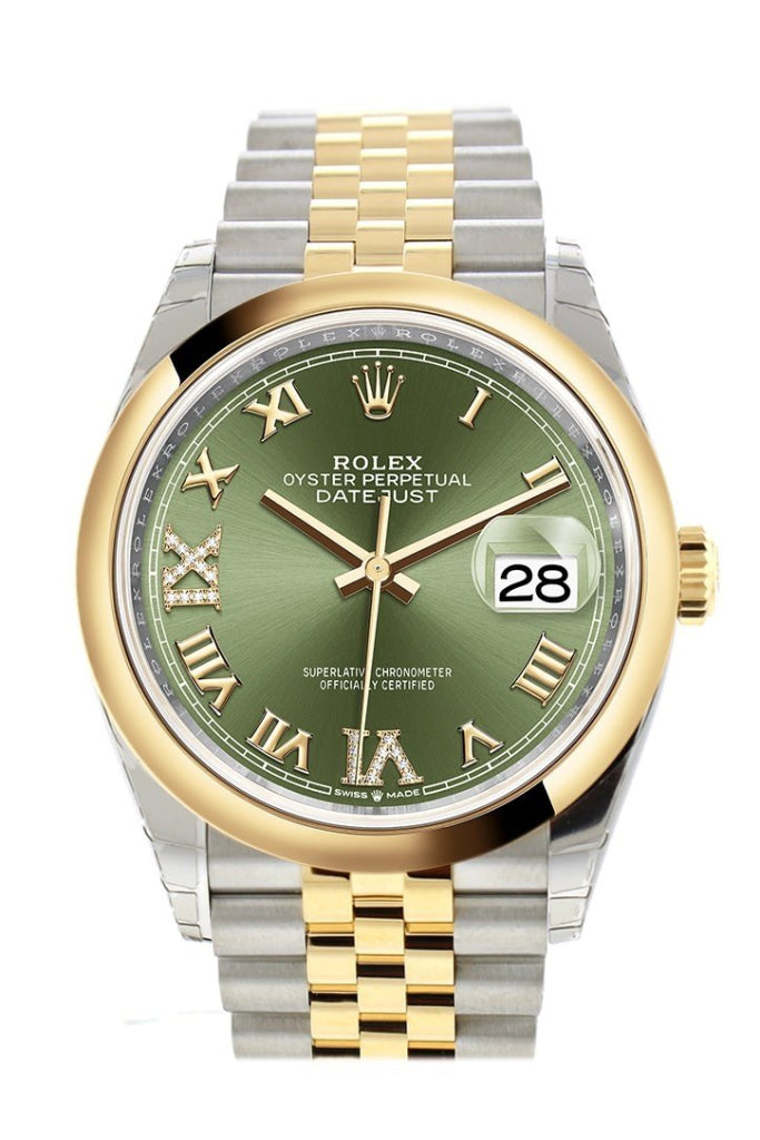 Rolex datejust 36 green dial new arrivals