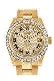 Rolex Datejust 31 Diamond Paved Dial Bezel 18K Yellow Gold Ladies Watch 178288 / None