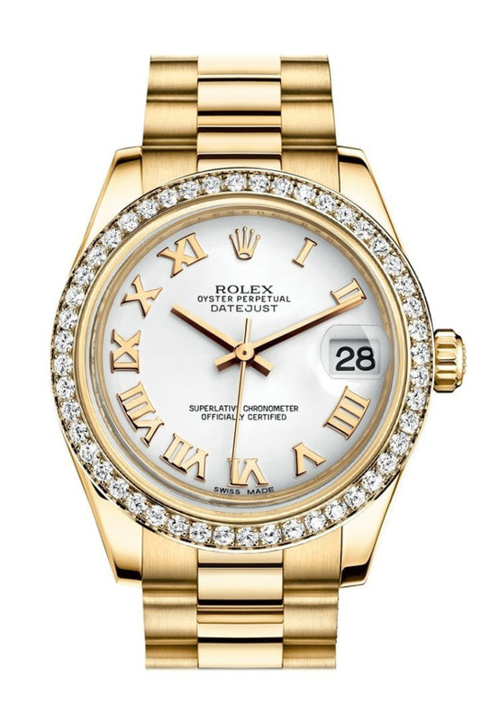 Ladies rolex president diamond bezel hot sale