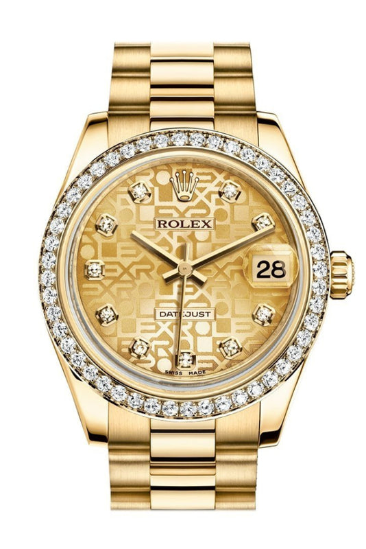 Rolex datejust gold with diamonds sales