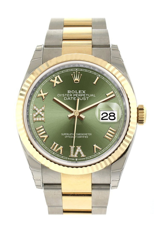 Rolex datejust 36 green store