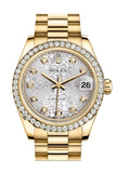 Rolex Datejust 31 Silver Jubilee Diamond Dial Diamond Bezel 18K Yellow Gold President Ladies Watch 178288