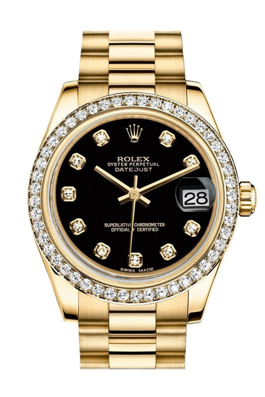 Datejust black face diamonds top