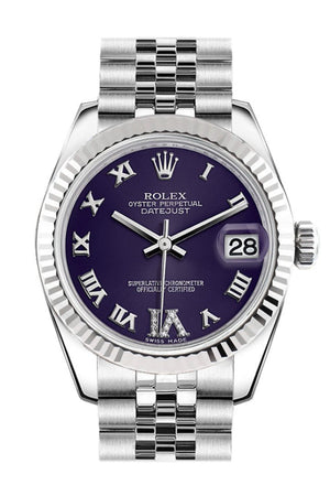 Rolex lady datejust purple deals