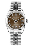 Rolex Datejust 31 Bronze Roman Large Vi Diamond Dial White Gold Fluted Bezel Jubilee Ladies Watch