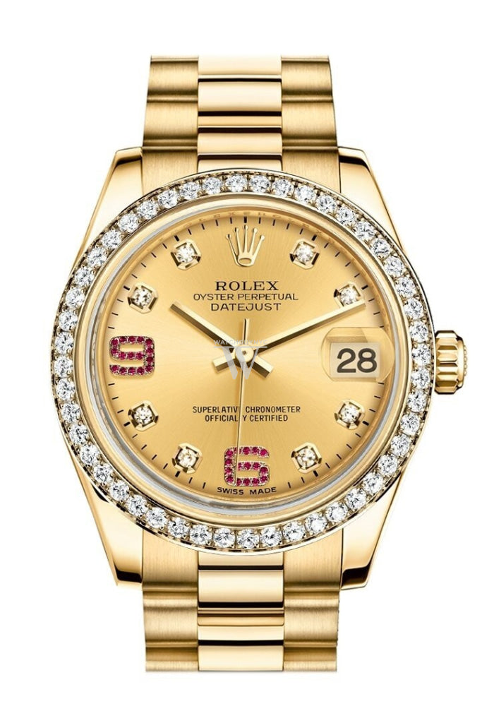 Rolex diamond and gold watch Clearance