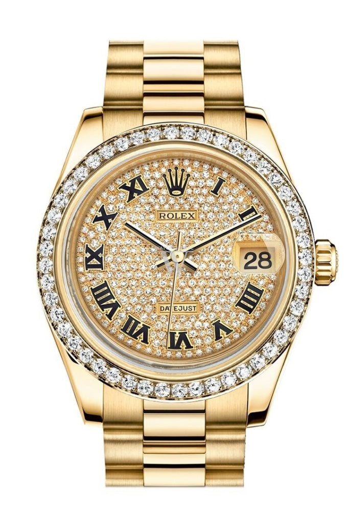 Gold presidential rolex diamond bezel new arrivals