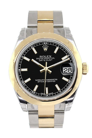 Rolex Datejust 31 Black Dial 18K Gold Two Tone Ladies 178243 / None Watch