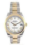 Rolex Datejust 31 White Dial 18K Gold Two Tone Ladies 178243 Watch