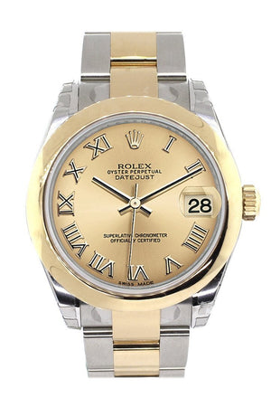 Rolex Datejust 31 Champagne Roman Dial 18K Gold Two Tone Ladies 178243 / None Watch