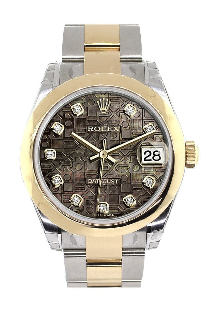 Rolex Datejust 31 Black Mother Of Pearl Jubilee Diamonds Dial 18K Gold Two Tone Ladies 178243 / None