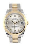 Rolex Datejust 31 Silver Diamond Dial 18K Gold Two Tone Ladies 178243 / None Watch