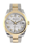 Rolex Datejust 31 Silver Jubilee Diamond Dial 18K Gold Two Tone Ladies 178243