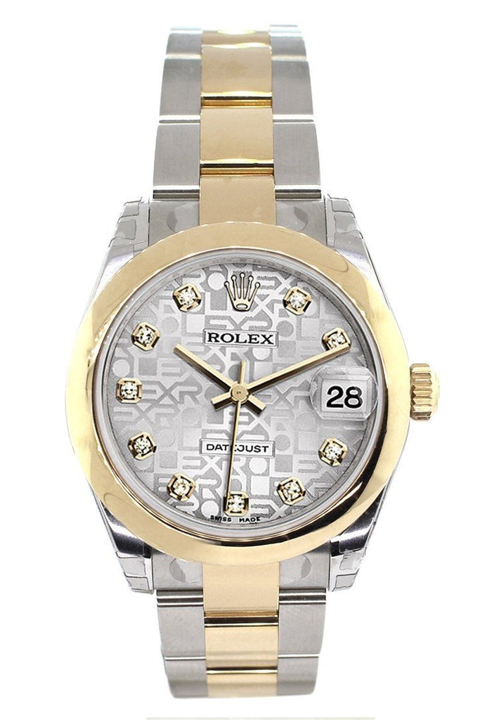 Rolex Datejust 31 Silver Jubilee Diamond Dial 18K Gold Two Tone Ladies 178243 Watch