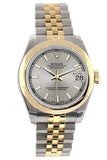 Rolex Datejust 31 Silver Dial 18K Gold Two Tone Jubilee Ladies Watch 178243
