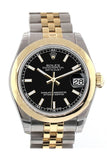 Rolex Datejust 31 Black Dial 18K Gold Two Tone Jubilee Ladies 178243 / None Watch