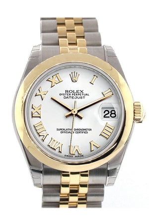 Rolex Datejust 31 White Roman Dial 18K Gold Two Tone Jubilee Ladies 178243 / None Watch