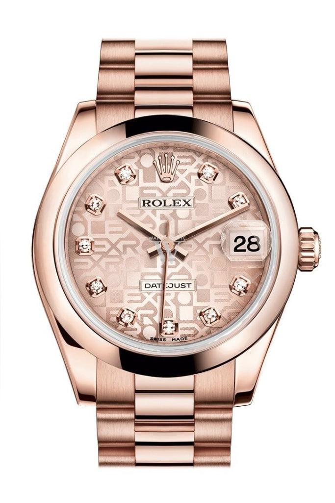 Rolex women's on sale everose gold