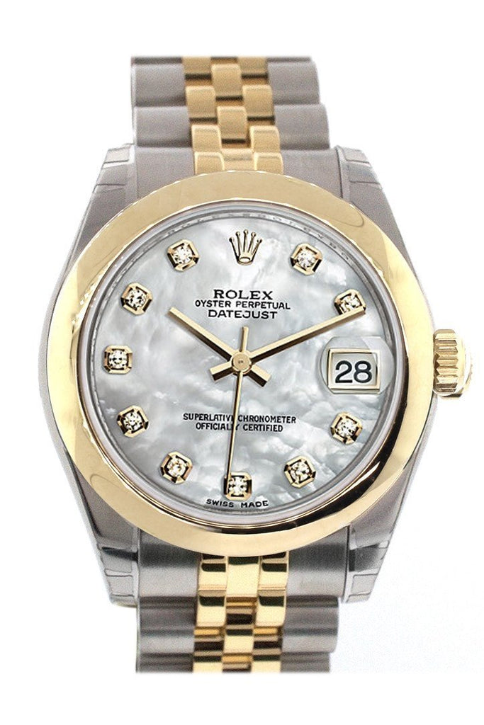 Rolex Datejust 31 Mother Of Pearl Diamond Dial 18K Gold Two Tone Jubilee Ladies 178243 / None Watch