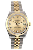 Rolex Datejust 31 Champagne Diamond Dial 18K Gold Two Tone Jubilee Ladies 178243 Watch