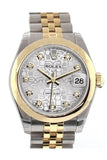 Rolex Datejust 31 Silver Jubilee Diamond Dial 18K Gold Two Tone Ladies 178243 / None Watch