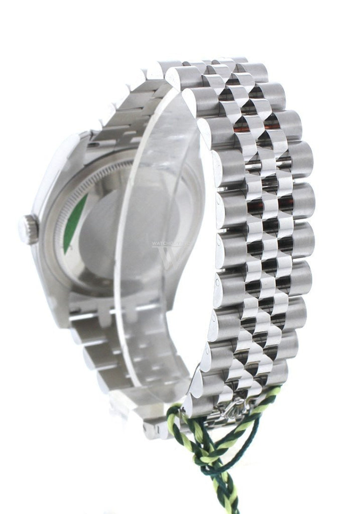 Rolex Datejust 36 Black Set With Diamonds Dial 18K White Gold Diamond Bezel Jubilee Mens Watch