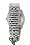 Rolex Datejust 36 Silver Arab Dial 18K White Gold Diamond Bezel Jubilee Mens Watch 116244