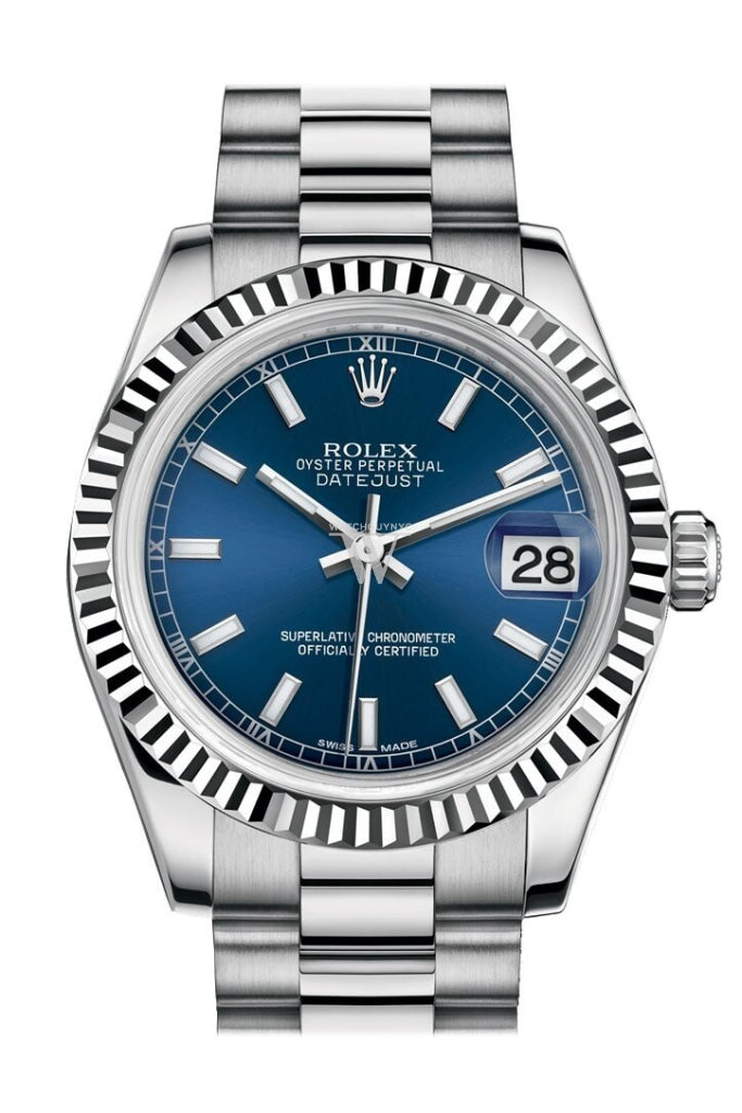 Ladies rolex oyster perpetual datejust 18k deals white gold
