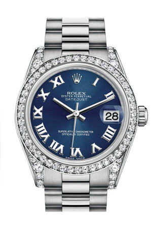 Rolex datejust best sale blue face diamonds