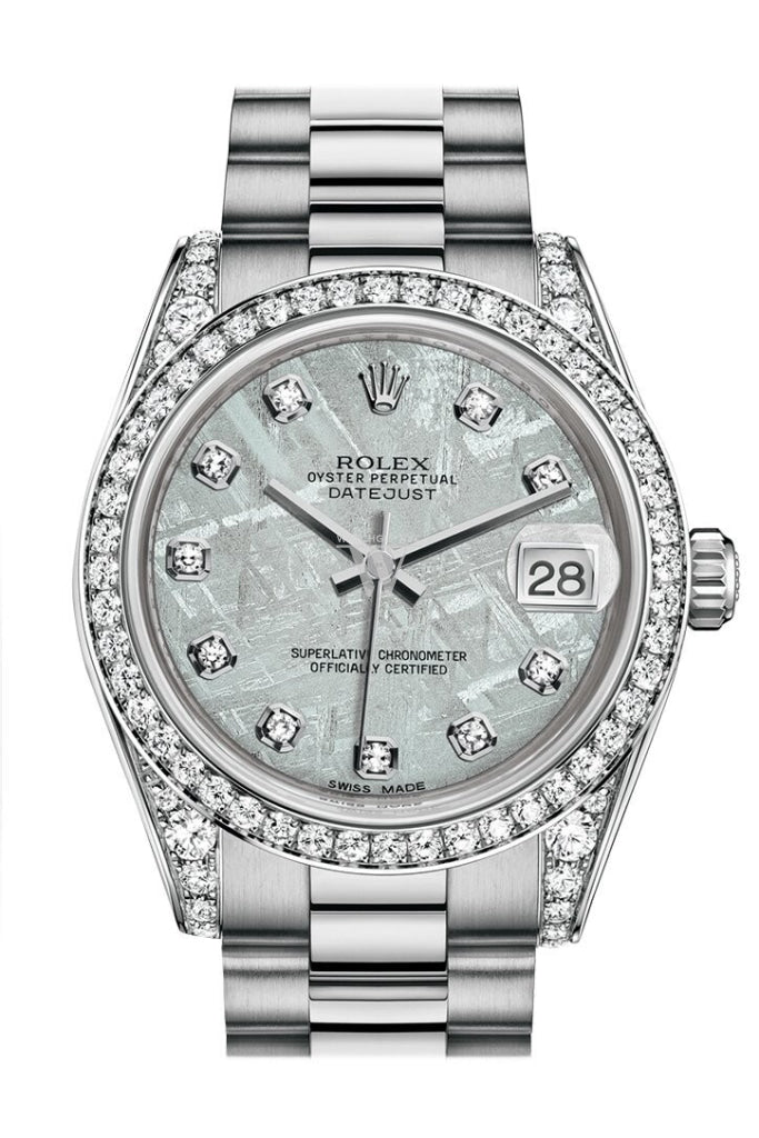 Rolex 178159 Datejust 31 Meteorite Dial Diamond Bezel Lug Dial 18k