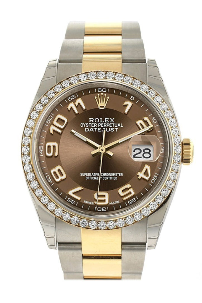 ROLEX 116243 Datejust 36 Bronze Dial Diamond Ladies watch