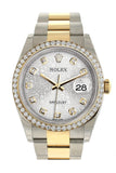 Rolex Datejust 36 Silver Jubilee Design Set With Diamonds Dial 18K White Gold Diamond Bezel Ladies