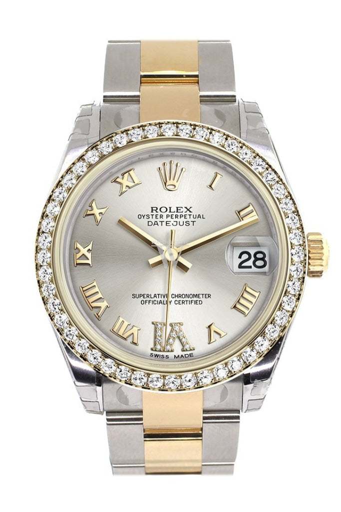 ROLEX 178383 Datejust 31 Silver Large VI Diamond Dial Diamond