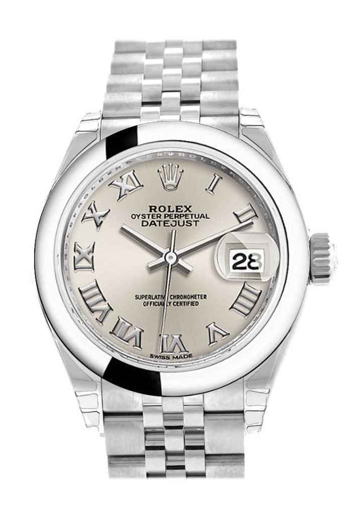 Rolex datejust top silver roman dial