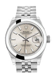 Rolex Datejust 28 Silver Dial Steel Jubilee Ladies Watch 279160